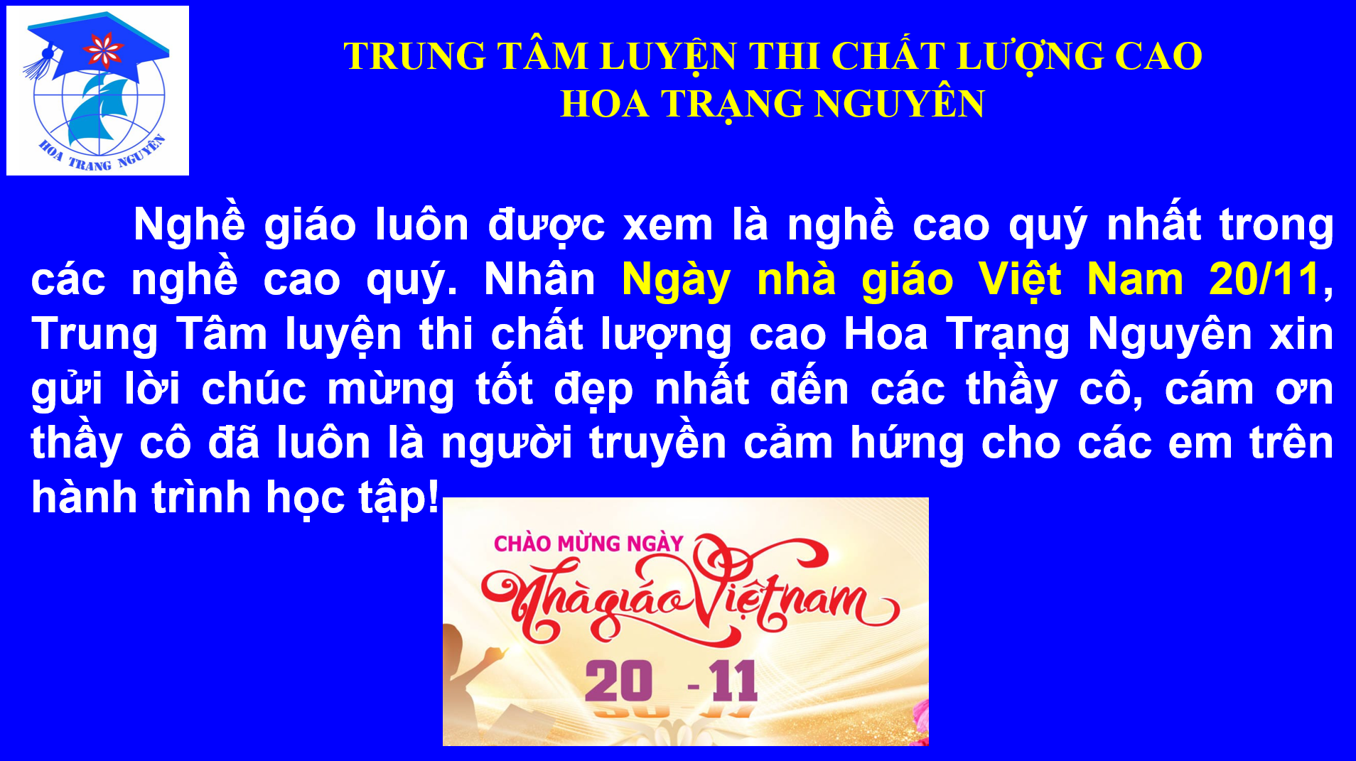 CHÚC MỪNG 20.11.2024